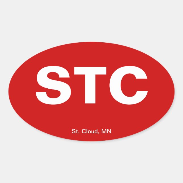 Airport Code - St. Cloud, Minnesota Oval Sticker (Front)