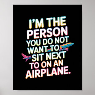 Airport Humor Unhinged Funny Emrring Vacation Gag Poster