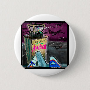 Airport Outofcontrol Tower Funny Gifts Tees Etc 6 Cm Round Badge