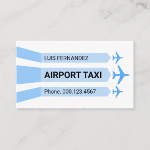 Airport Runway Taxi Driver Service Business Card