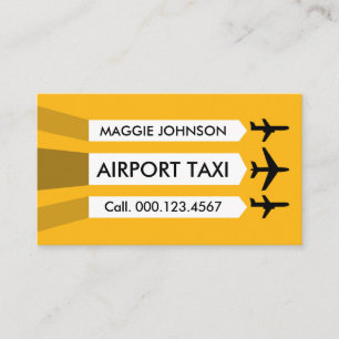 Airport Runway Taxi Driving Service Business Card