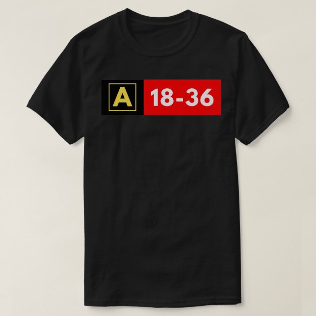 Airport Runway Taxiway Sign  T-Shirt (Design Front)