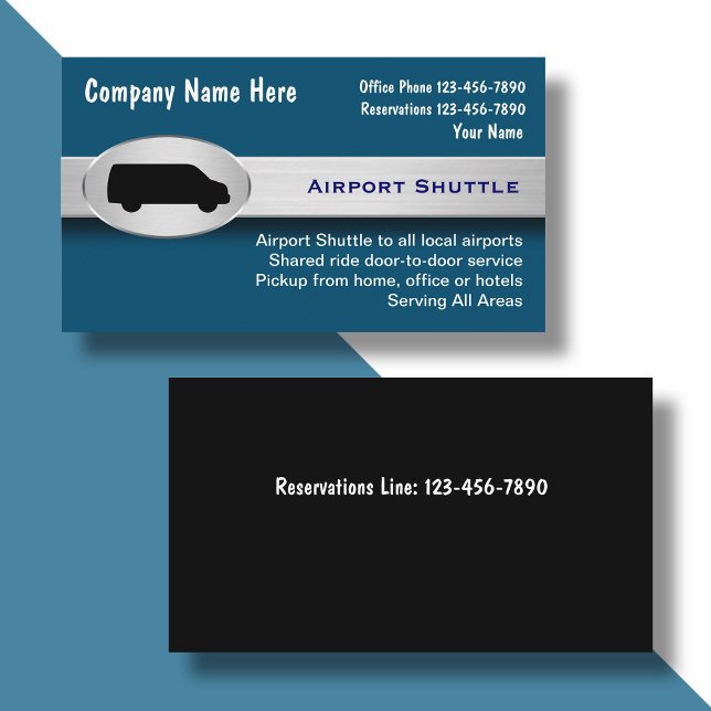 Airport Shuttle Business Card (Creator Uploaded)