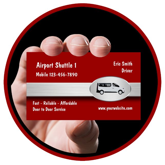 Airport Shuttle Taxi Business Card (Creator Uploaded)