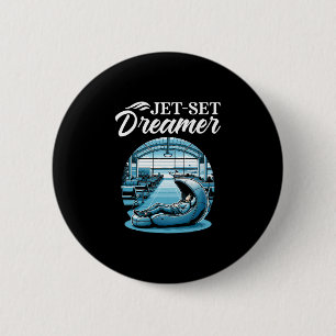 Airport Sleep Pod International World Traveler Tra 6 Cm Round Badge