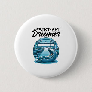 Airport Sleep Pod International World Traveler Tra 6 Cm Round Badge