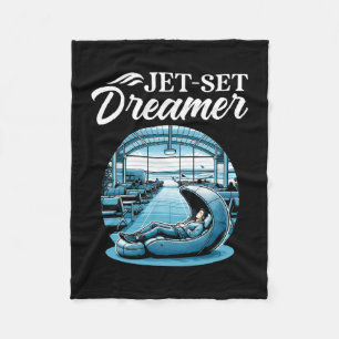 Airport Sleep Pod International World Traveler Tra Fleece Blanket