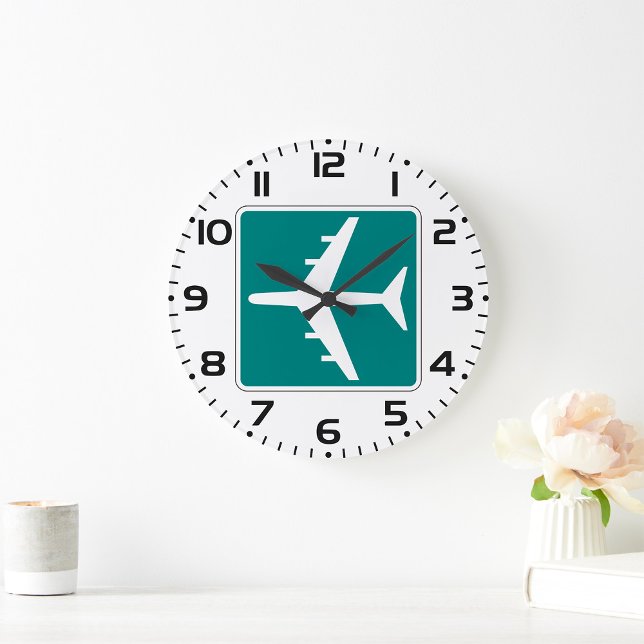 Airport Symbol Sign Aeroplane Travel Icon  Large Clock (Creator Uploaded)