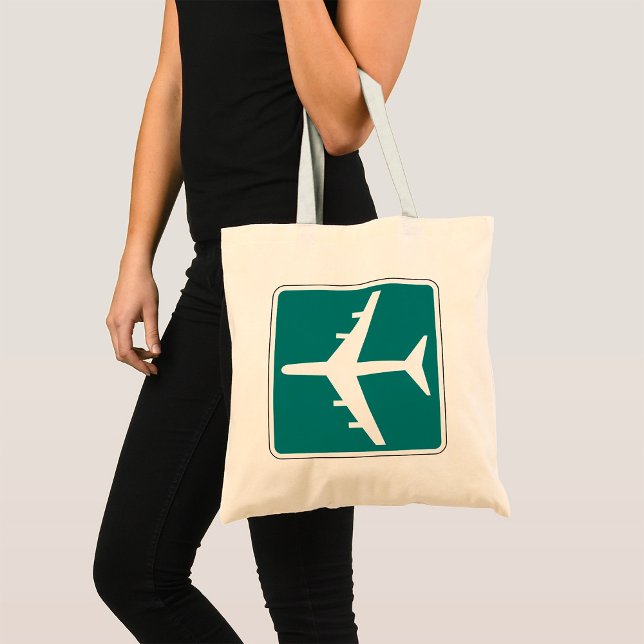 Airport Symbol Sign Aeroplane Travel Icon  Tote Bag (Creator Uploaded)