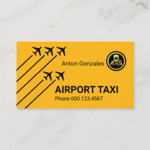 Airport Taxi Airplanes Runway Liftoff Business Card