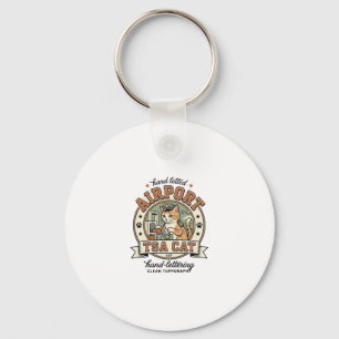 Airport TSA Cat Airport TSA Cat Vintage Vector Art Key Ring