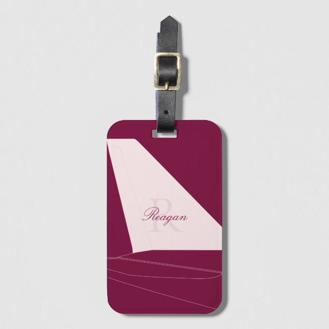 Airpplane Tail Fin Luggage Tag (Front Vertical)