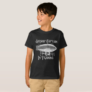 Airship Captain in Training, Steampunk for Kids T-Shirt