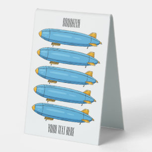 Airship cartoon illustration