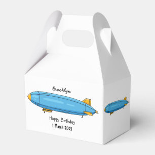 Airship cartoon illustration favour box