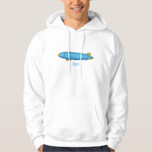 Airship cartoon illustration hoodie