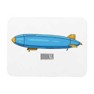 Airship cartoon illustration  magnet
