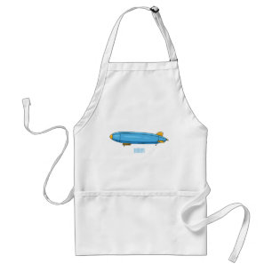 Airship cartoon illustration standard apron