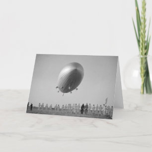 Airship Hindenburg Zeppelin landing at Lakehurst Card
