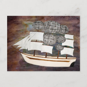 Airship Rabbie Burns Postcard