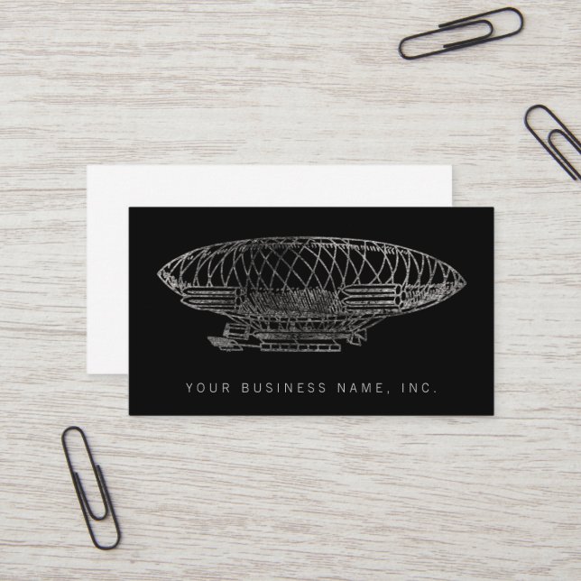 Airship Vintage Business Card (Front/Back In Situ)
