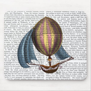 AirShip with Blue Sails Mouse Pad