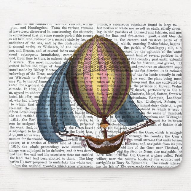 AirShip with Blue Sails Mouse Pad (Front)