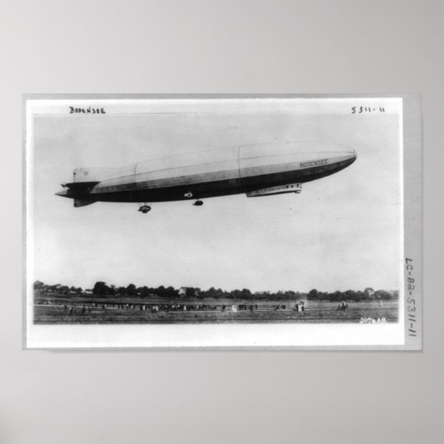 Airship Zeppelin Bodensee Berlin Germany Poster (Front)
