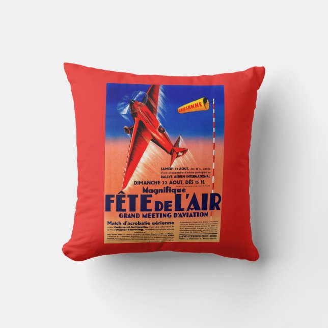 Airshow Featuring Haryse Hilsz Promotional Poste Cushion (Front)