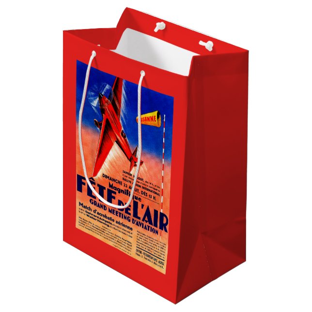 Airshow Featuring Haryse Hilsz Promotional Poste Medium Gift Bag (Front Angled)