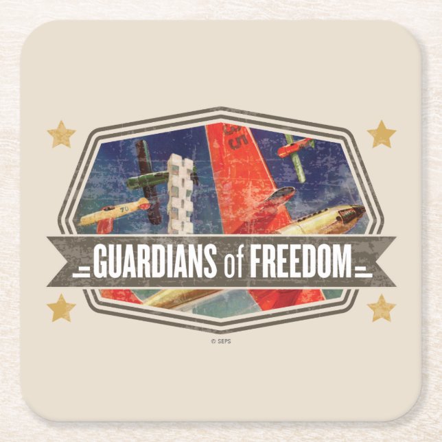 Airshow Square Paper Coaster (Front)