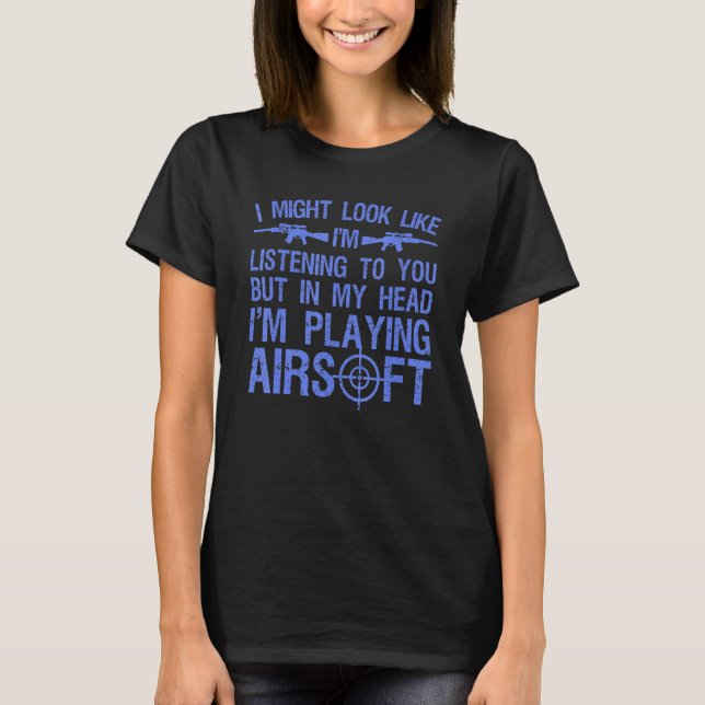 Airsoft Men Kids Airsoft  Gun Shooting Sports T-Shirt (Front)