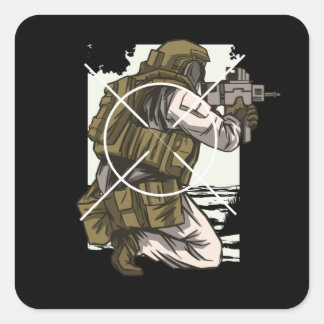 Airsoft & Paintball Gifts for Ego Shooter Square Sticker