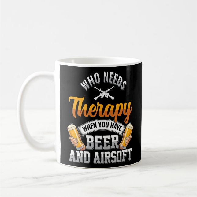 Airsoft Shooting  Sports Enthusiast Basic Gun Aim  Coffee Mug (Left)