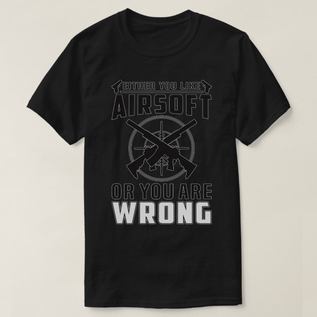 Airsoft Softair Gotcha Gun Paintball Team Gift 1 T-Shirt (Design Front)