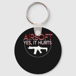 Airsoft Yes It Hurt Funny Airsoft Player Key Ring