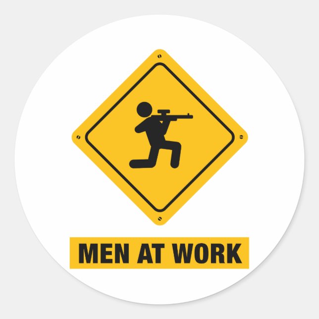 Airsofting Classic Round Sticker (Front)