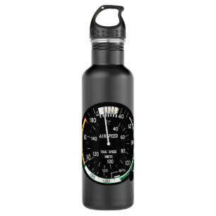 Airspeed Altimeter Instrument Flight Pilot Aviatio 710 Ml Water Bottle