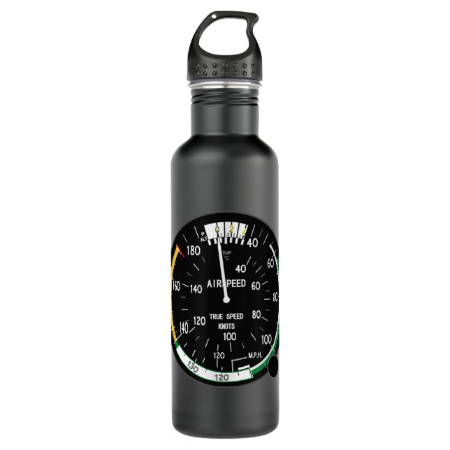 Airspeed Altimeter Instrument Flight Pilot Aviatio 710 Ml Water Bottle (Front)