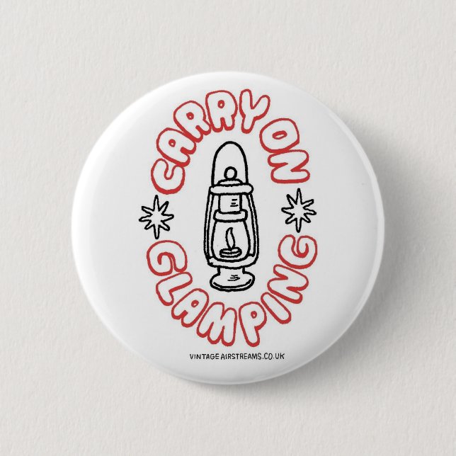 Airstream Caravan - Glamping 6 Cm Round Badge (Front)