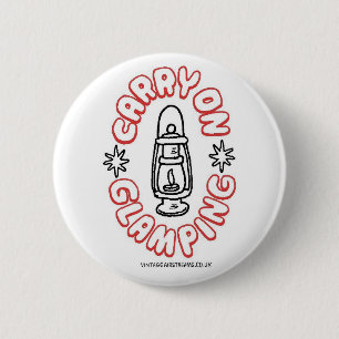 Airstream Caravan - Glamping 6 Cm Round Badge