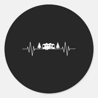 Airstream Hebeat Airstream Camper Airstream Classic Round Sticker