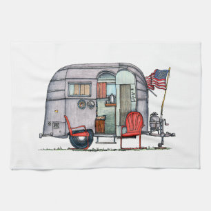 Airstream Trailer Tea Towel