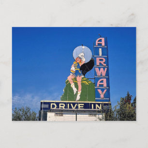 Airway Drive-In Theatre, Saint Ann, Missouri Postcard