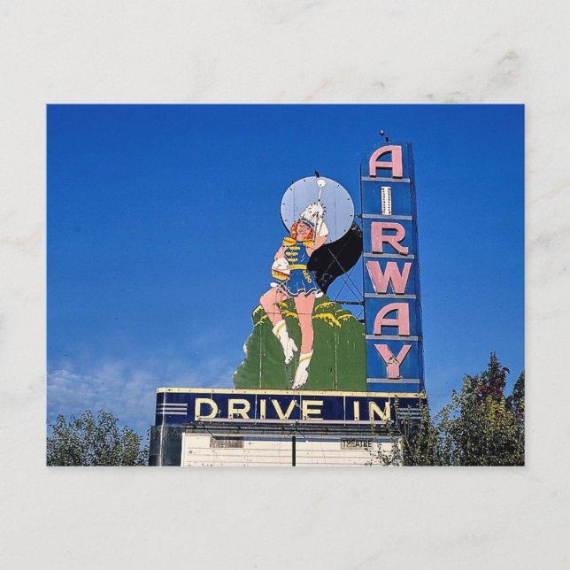 Airway Drive-In Theatre, Saint Ann, Missouri Postcard (Front)