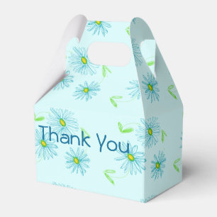 Airy Blue Floral Designer Favour Box