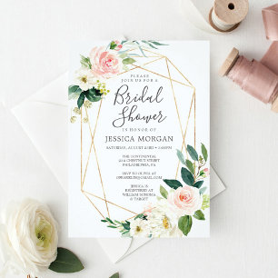 Airy Blush Bridal Shower Invitation