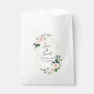 Airy Blush Wedding Favour Bag Love is Sweet