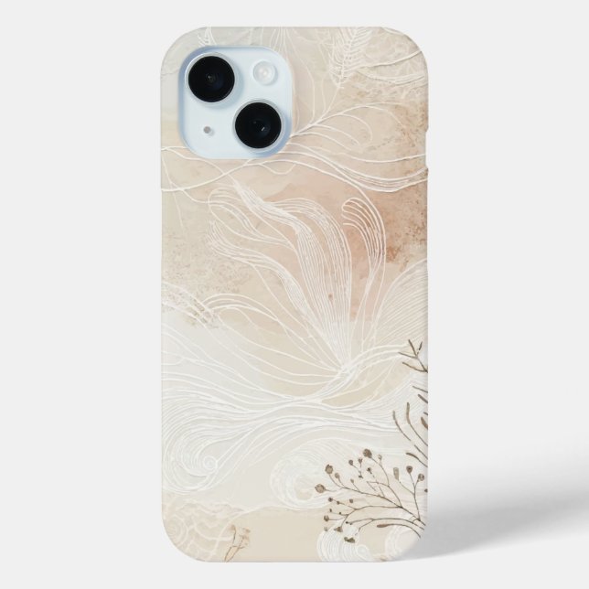 Airy Bohemian Botanical Floral String Art Design Case-Mate iPhone Case (Back)