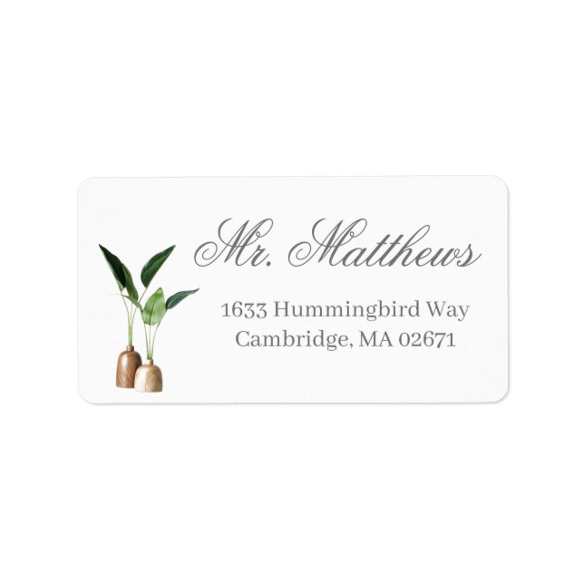 Airy Botanical Return Address Label (Front)
